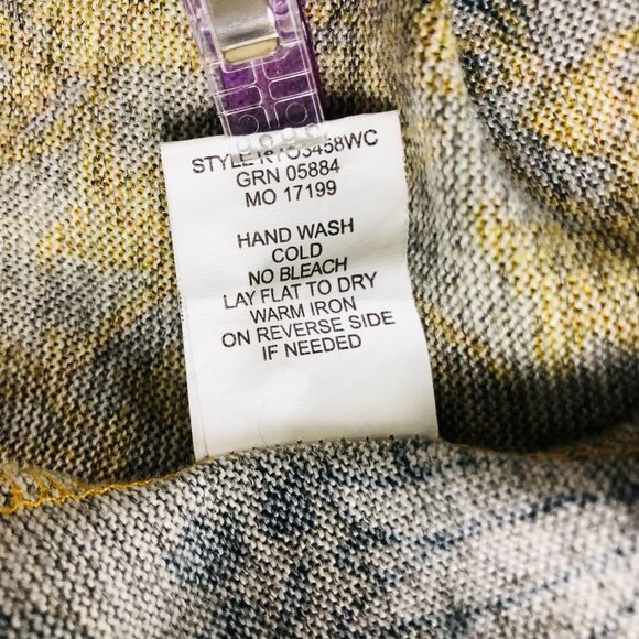 Fig & Flower Cowl Neck Patterned Tunic Top Sz 3X Multicolored Floral Wide Sleeve - Picture 10 of 10